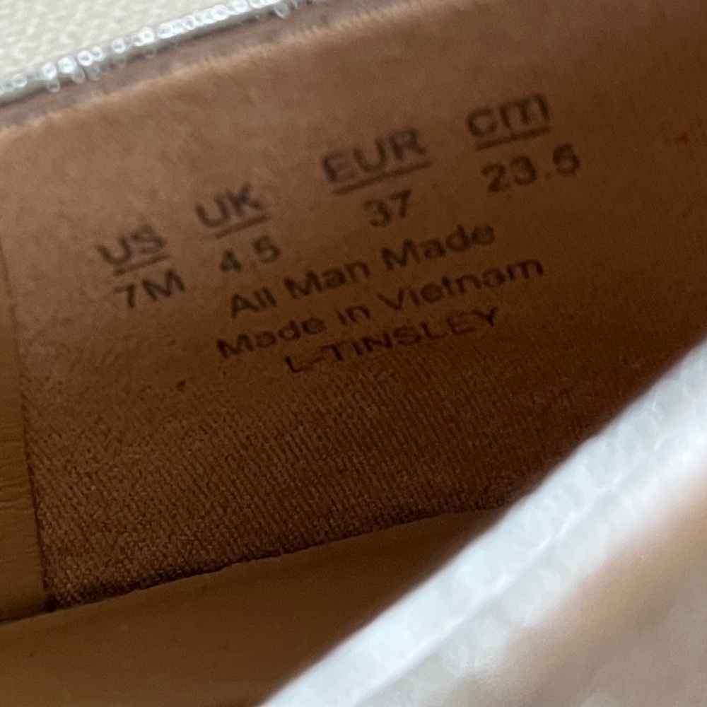 Franco Sarto Tinsley Square Toe Silver Mary Jane Flats Sz 7 - Picture 10 of 11